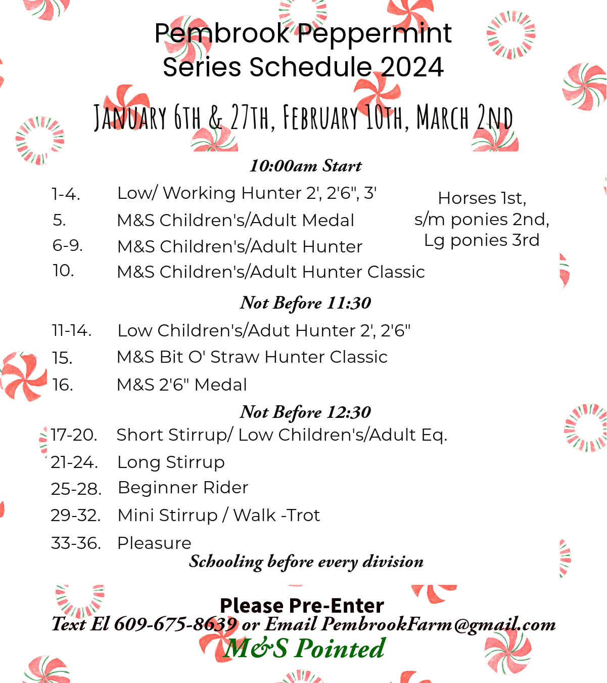 Peppermint Series Schedule 2024